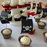 Pirate Birthday Cupcake Paper Toppers Kit | Set 6