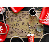 Pirate party natural kraft table placemats