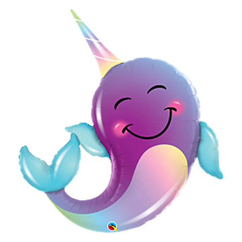 Purple Foil Narwhal Balloon