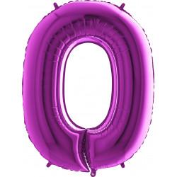 Purple Number 0 Balloons | 40 INCH