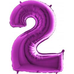 Purple Number 2 Balloons | 40 INCH