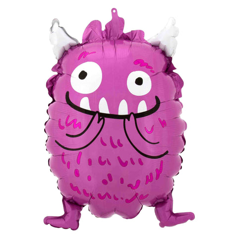 Happy Monster Foil Balloon | 19 INCH | Purple