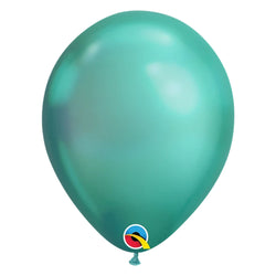 Green Chrome Latex Balloons Qualatex