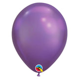 Purple Chrome Latex Balloons Qualatex