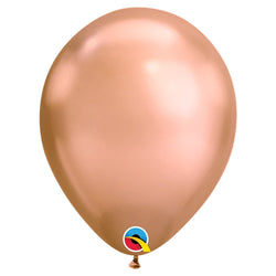 Rose Gold Chrome Latex Balloons Qualatex