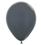 Graphite Dark Grey Round Latex Balloons (5", 11", 16", 24", 36")