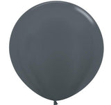 Graphite Dark Grey Round Latex Balloons (5", 11", 16", 24", 36")