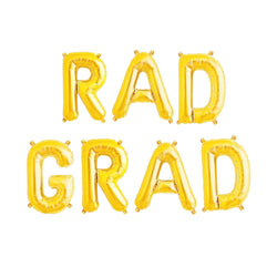 Small Rad grad balloons in gold