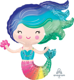 Rainbow Mermaid Balloon l 30 IN