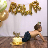 RAWR Letter Balloon Banner l Silver l Gold l Rose Gold l Pink l Blue