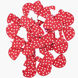 Red and white mushroom wood party confetti