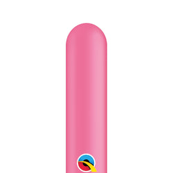 Rose Pink modeling twister balloons in 260 size