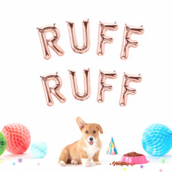 ruff ruff puppy dog birthday balloon banner