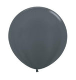 Graphite Dark Grey Round Latex Balloons (5", 11", 16", 24", 36")