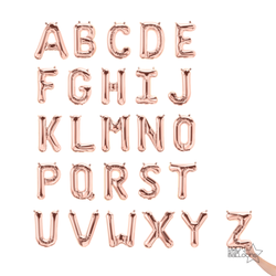 Rose Gold Letter Balloons l Small 14IN (32cm)
