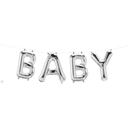 BABY Letter Balloon Kit | Silver | Gold | Rose Gold | Pink | Blue