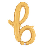 Custom Gold Script Letter Balloons | Say What You Want