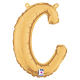 Letter C balloon in gold 14 inch