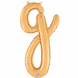 Custom Gold Script Letter Balloons | Say What You Want