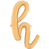 Custom Gold Script Letter Balloons | Say What You Want