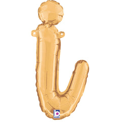 Letter I balloon in gold 14 inch