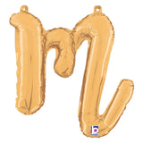 Letter M balloon in gold 14 inch