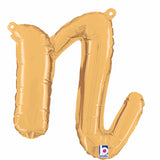 Custom Gold Script Letter Balloons | Say What You Want