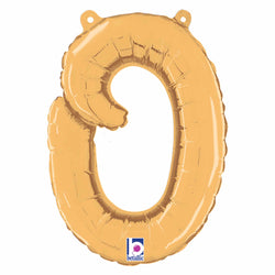 Letter O balloon in gold 14 inch