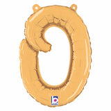 Letter O balloon in gold 14 inch