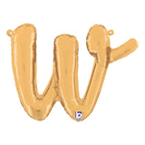 Custom Gold Script Letter Balloons | Say What You Want