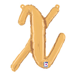 Letter X balloon in gold 14 inch