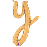 Letter Y balloon in gold 14 inch