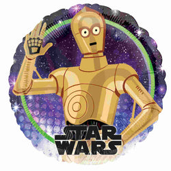 Star war c3PO waving 18 inch round balloon 