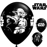 Star Wars Balloons Latex - Darth Vader and YodaLicensed 11 In Package 6