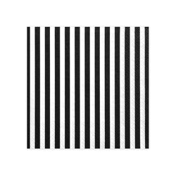 Black and white striped paper party napkins