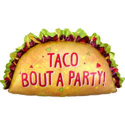 TACO Bout a Party Balloon Taco with hard shell, lettuce, meat and cheese