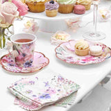 Paper Tea Cups and Saucer Set | Floral Blossom | Set 6