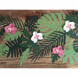 Tropical Leaf Paper Cutout Decoration in # shades of Green 21 piece