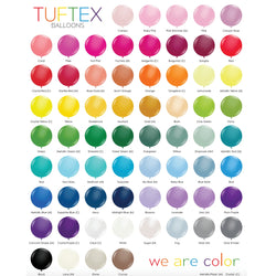 24 inch tuftex latex balloons color chart 2022