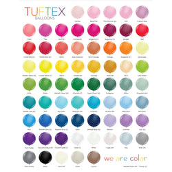Tuftex Latex Balloons Color Chart 11 inch