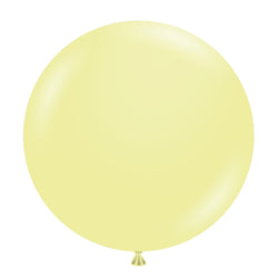 24 inch large round lemonade light yellow latex balloons