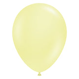 mini 5 inch lemonade light pastel yellow latex balloons by tuftex