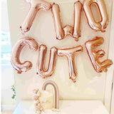 TWO CUTE Balloon Banner Kit | Silver | Gold | Rose Gold | Pink | Blue