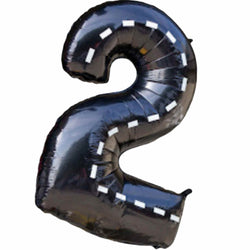 Black Race Car Tire Number 2 Balloon Kit