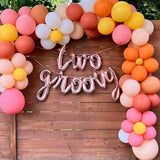 Two Groovy Party Letter Balloon Banner l Silver l Gold l Rose Gold