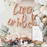 TWO WILD Balloon Banner | Silver | Gold | Rose Gold