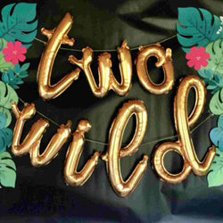 TWO WILD Balloon Banner | Silver | Gold | Rose Gold