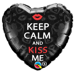 Valentines Day Balloon | Keep Calm and Kiss Me | 18 Inch