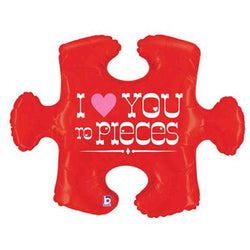 Valentine's Day Balloons | I Love You to Pieces  Puzzle Foil Mylar 42 Inch