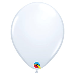 White 11 IN (28cm) Round Latex Balloons Qualatex Package 10